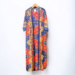 Lounge Craft Original Aline Dress with attached Duster maxi size small vintage